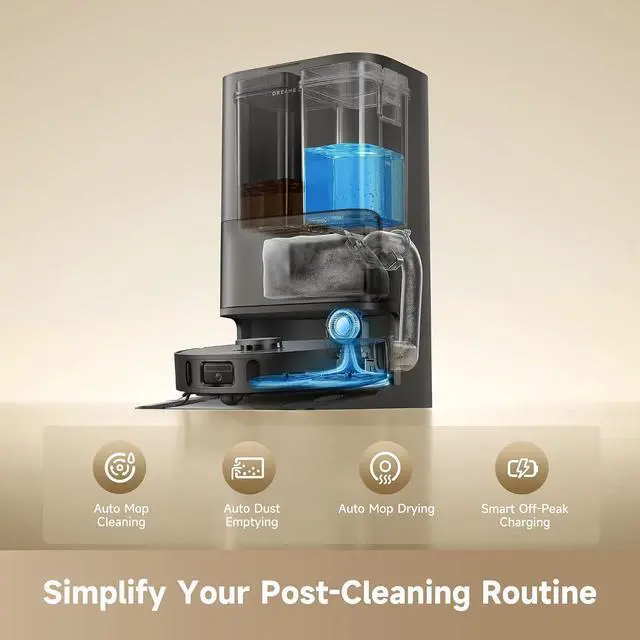 Alt view image 3 of 7 - DREAME D30 Ultra CE Robot Vacuum and Mop with Auto Dust Emptying, 25,000Pa Suction, 0.41in Mop Lifting, Multifunctional Base Station, Mop Self-Washing, Smart Obstacle Avoidance, Black