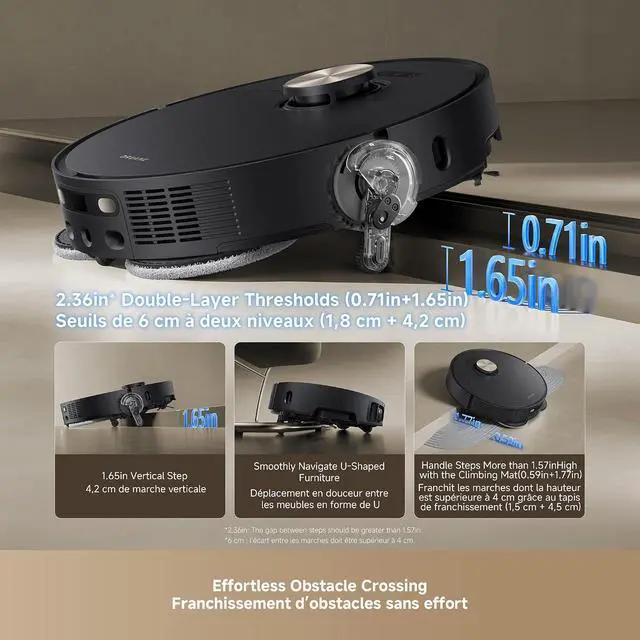 Alt view image 2 of 7 - DREAME L50 Ultra Robot Vacuum with All-in-One Station Black | Self-Empty & Mop Self-Cleaning, 180 Objects Avoidance, 19,500Pa Suction, Detangling DuoBrush, Extending Side Brush & Mop Pad