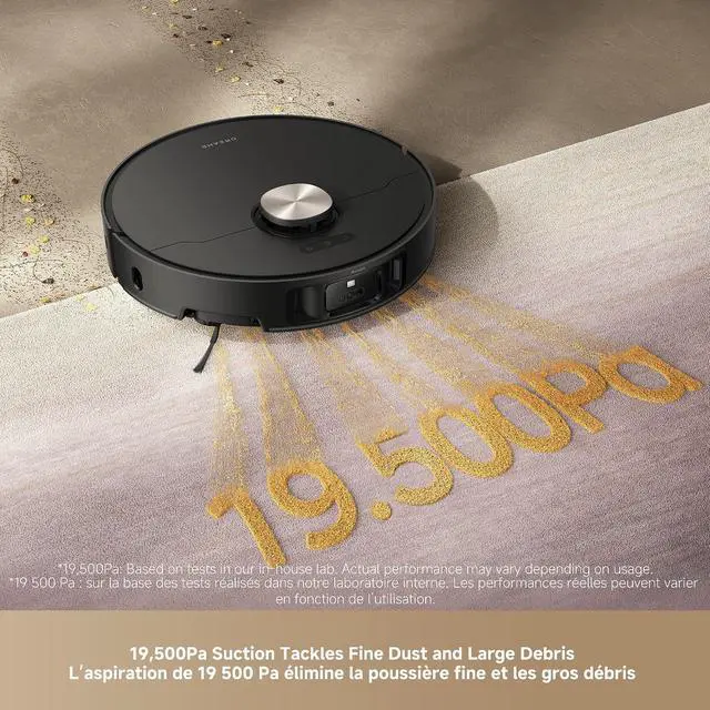 Alt view image 5 of 7 - DREAME L50 Ultra Robot Vacuum with All-in-One Station Black | Self-Empty & Mop Self-Cleaning, 180 Objects Avoidance, 19,500Pa Suction, Detangling DuoBrush, Extending Side Brush & Mop Pad