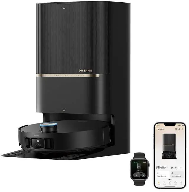 Main image of DREAME L60 Pro Ultra Robot Vacuum and Mop with Auto-Empty, 35,000Pa Suction, Hot Water Mop Self-Cleaning, and Smart Obstacle Avoidance, Black