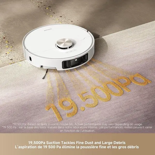 Alt view image 5 of 7 - DREAME L50 Ultra Robot Vacuum and Mop White, 19,500Pa Suction, with Auto-Empty and Mop Self-Cleaning, Precise Obstacle Avoidance, HyperStream Detangling DuoBrush
