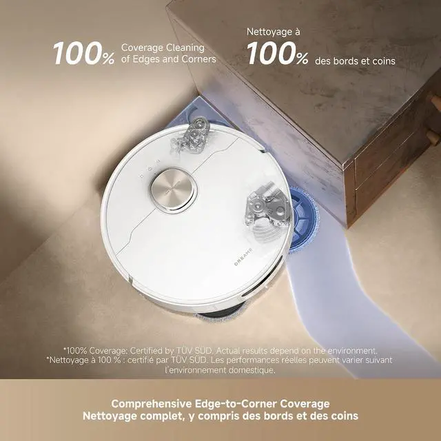 Alt view image 6 of 7 - DREAME L50 Ultra Robot Vacuum and Mop White, 19,500Pa Suction, with Auto-Empty and Mop Self-Cleaning, Precise Obstacle Avoidance, HyperStream Detangling DuoBrush