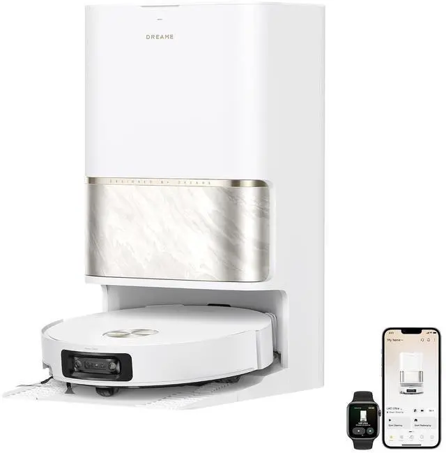 Main image of DREAME L60 Ultra Robot Vacuum and Mop, 35,000Pa Suction, Detangling Brush, AI-Enhanced 3D ToF Vision, 100 Mop Self-Cleaning, 280+ Object Types, Extendable Side Brush and Mop, White