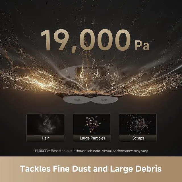 Alt view image 2 of 7 - DREAME L40s Ultra Robot Vacuum and Mop, Auto-Empty, Mop Self-Cleaning, 1,9000Pa Suction, 100% Detangling DuoBrush, Extending Mops and Side Brush, 40mm Obstacle Clearing, App & Voice Control (Black)