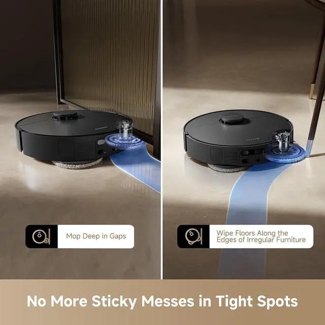 Alt view image 4 of 7 - DREAME L40s Ultra AE Robot Vacuum and Mop Combo, 19,000Pa Suction, Self Emptying Dust Box, Flexible Mop & 167 Self Cleaning Washboard, Diverse Brush Selection, All-in-One Station, Auto Refill