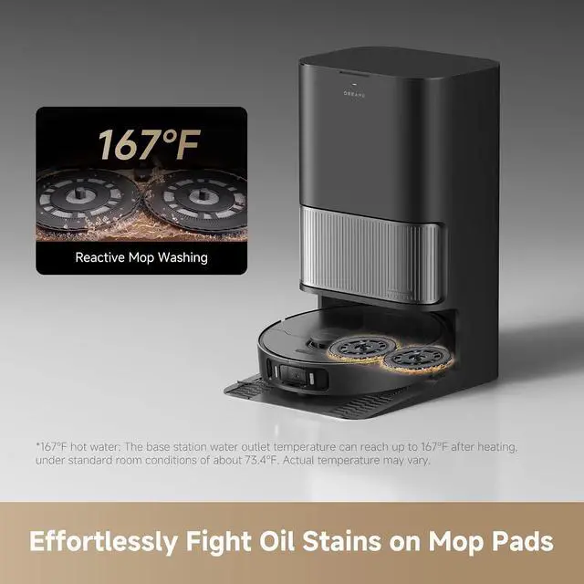 Alt view image 6 of 7 - DREAME L40s Ultra AE Robot Vacuum and Mop Combo, 19,000Pa Suction, Self Emptying Dust Box, Flexible Mop & 167 Self Cleaning Washboard, Diverse Brush Selection, All-in-One Station, Auto Refill