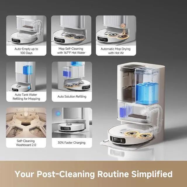 Alt view image 3 of 7 - DREAME L40s Ultra AE Robot Vacuum Cleaner (White) and Dust Bags (3pcs)