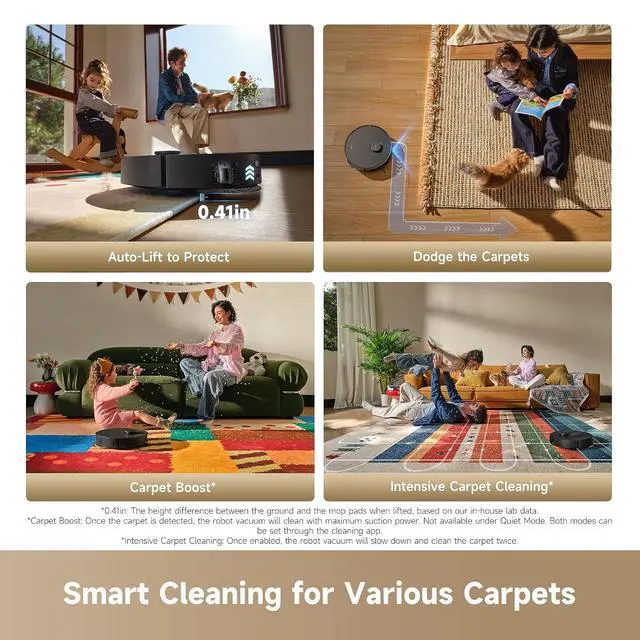 Alt view image 7 of 7 - DREAME D30 Ultra CE Robot Vacuum and Mop with Auto Dust Emptying, 25,000Pa Suction, 0.41in Mop Lifting, Multifunctional Base Station, Mop Self-Washing, Smart Obstacle Avoidance, Black