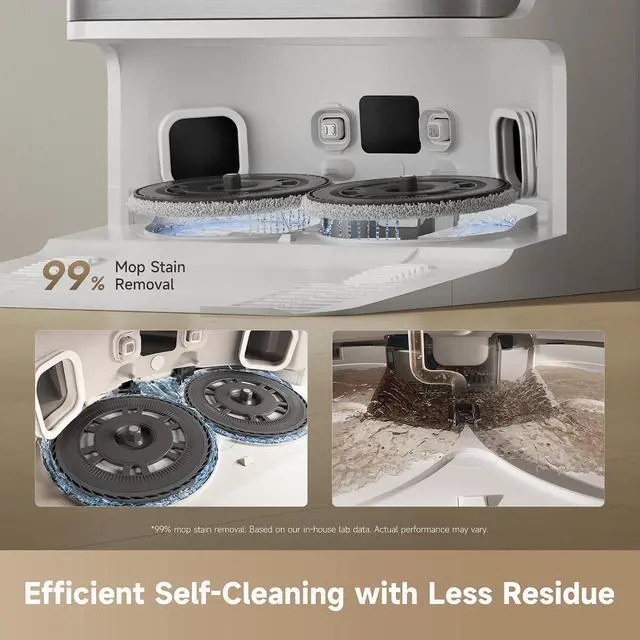 Alt view image 5 of 7 - DREAME D30 Ultra Robot Vacuum and Mop, 25,000Pa Powerful Suction, All-in-One Base Station with 100 Days Auto-Empty, MopExtend Tech for Edge Cleaning, Smart Obstacle Avoidance, White