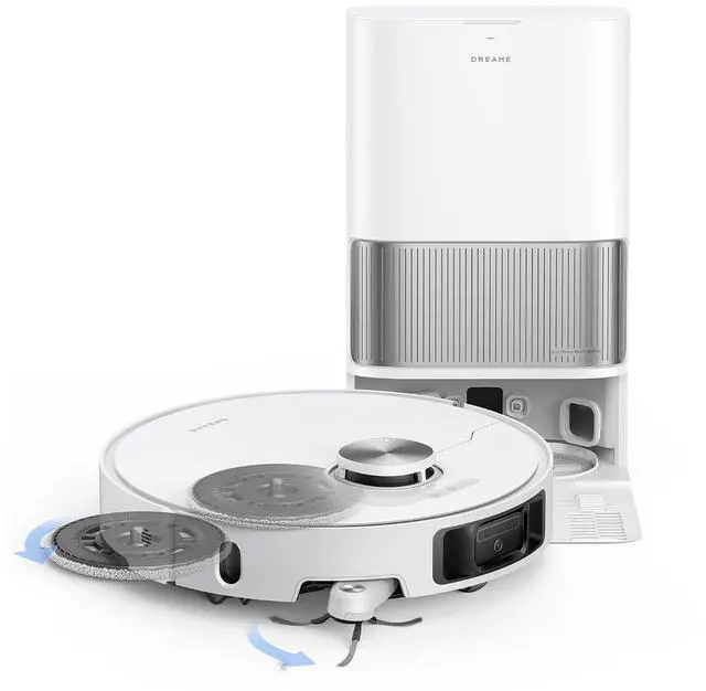 Main image of DREAME L40s Ultra Robot Vacuum and Mop, 19,000Pa Suction, Auto-Empty, Mop Self-Cleaning, 100% Detangling DuoBrush, Extending Mops and Side Brush, 1.57in Obstacle Clearing, App & Voice Control (White)
