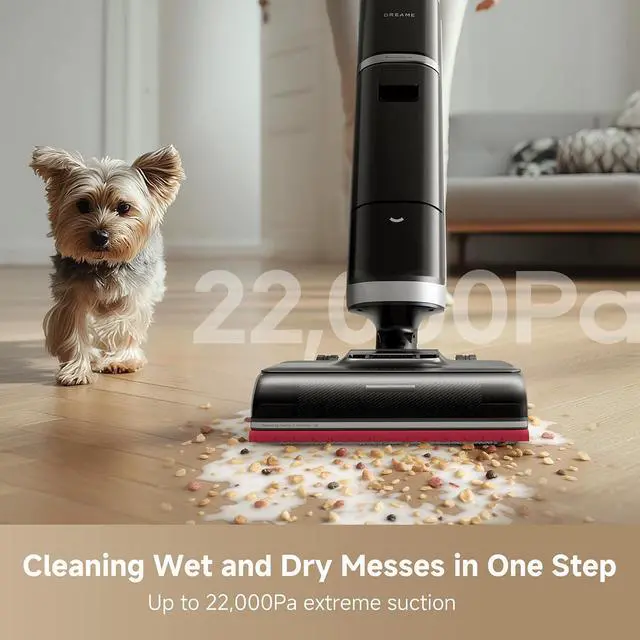 Alt view image 2 of 7 - DREAME H15 Pro Heat Wet Dry Vacuum and Mop, 185°F Hot Water Floor Cleaning, 0 Hair Tangle, Cordless Floor Cleaner with AI Robotic Arm, 22KPa Suction, 180° Lie-Flat, Hot Self Cleaning, Edge to Edge