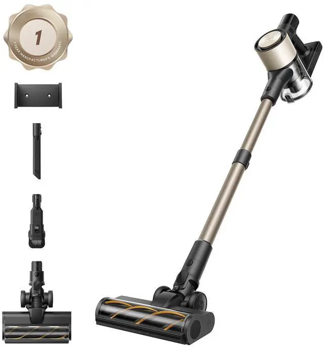 Main image of DREAME R10s Essential Cordless Stick Vacuum eases Cleaning with extendable Rod, 23kPa Suction, LED Screen, 50min runtime, 0.7L dust Cup, and Illuminated Multi-Surface Brush