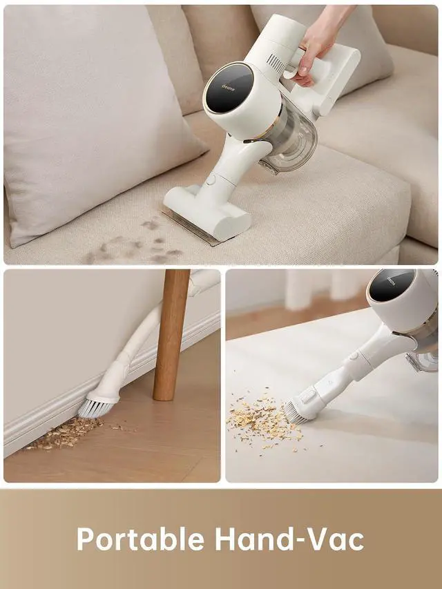 Alt view image 4 of 7 - DREAME R10 Cordless Stick Vacuum Cleaner for Home, Powerful 120AW Suction with Anti-Tangle Brush, LED Headlights, Five-Layer Filtration, Up to 60 Mins, Handheld Vacuum Deep Clean Hair, Hard Floor