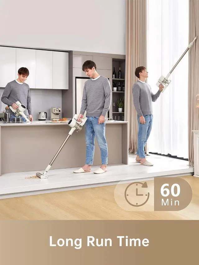 Alt view image 7 of 7 - DREAME R10 Cordless Stick Vacuum Cleaner for Home, Powerful 120AW Suction with Anti-Tangle Brush, LED Headlights, Five-Layer Filtration, Up to 60 Mins, Handheld Vacuum Deep Clean Hair, Hard Floor