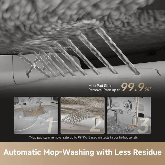 Alt view image 6 of 7 - DREAME X50 Ultra White Robot Vacuum and Mop with Auto-Empty and Mop Self-Cleaning, 20,000Pa Suction, Obstacle Avoidance and 360° Navigation, Corner to Edge Deep Cleaning, Detangling Brush