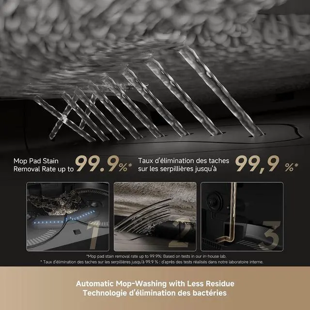 Alt view image 6 of 7 - DREAME X50 Ultra Complete Robot Vacuum and Mop with Auto-Empty and Mop Self-Cleaning, 20,000Pa Suction, Obstacle Avoidance and 360° Navigation, Corner to Edge Deep Cleaning, Detangling Brush (Black)