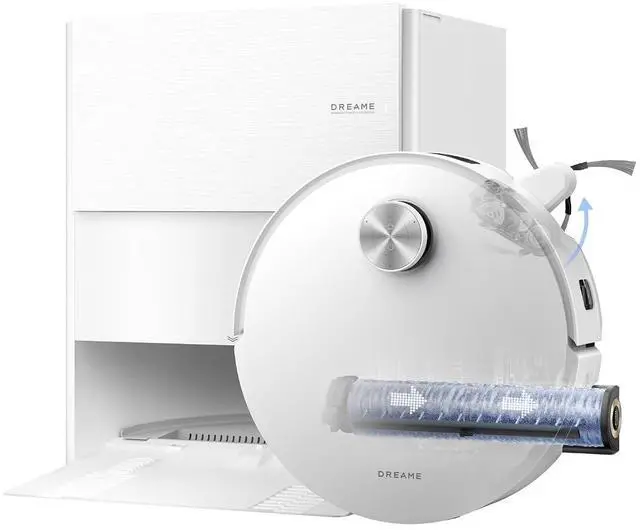 Main image of DREAME Aqua10 Roller AE Robot Vacuum, Roller Mop Fresh Water Mopping, Carpet-Safe Roller Guard, Auto-Empty, 30,000Pa Suction, 212 Hot Water Mop Washing, Hot Air Drying, 100% Detangling, Voice Control