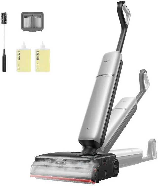 Main image of DREAME Aero Ultra Steam Vacuum and Mop, 392 Steam, 194 Hot Water, FoamWash, Wet Dry Vacuum with 30kPa Suction, 3.88in Ultra-Slim Lie-Flat, GlideWheel Power Assist, Tangle-Free for Pet Owners