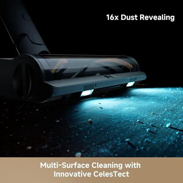 Alt view image 2 of 7 - DREAME Cordless Stick Vacuum R20 Pure, 150AW Powerful Suction, Celeste LED Illumination, Anti-Tangle, Hard Floor & Carpet Cleaning, Up to 90Min Runtime, LED Screen, Lightweight, Versatile Attachments