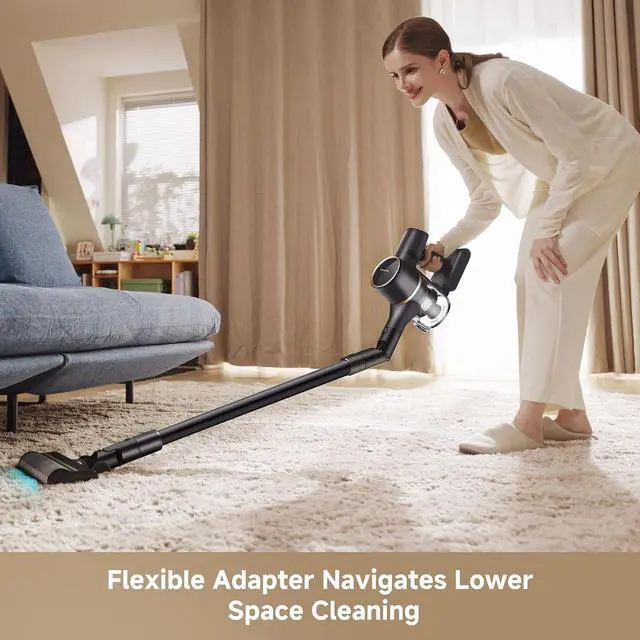 Alt view image 6 of 7 - DREAME Cordless Stick Vacuum R20 Pure, 150AW Powerful Suction, Celeste LED Illumination, Anti-Tangle, Hard Floor & Carpet Cleaning, Up to 90Min Runtime, LED Screen, Lightweight, Versatile Attachments