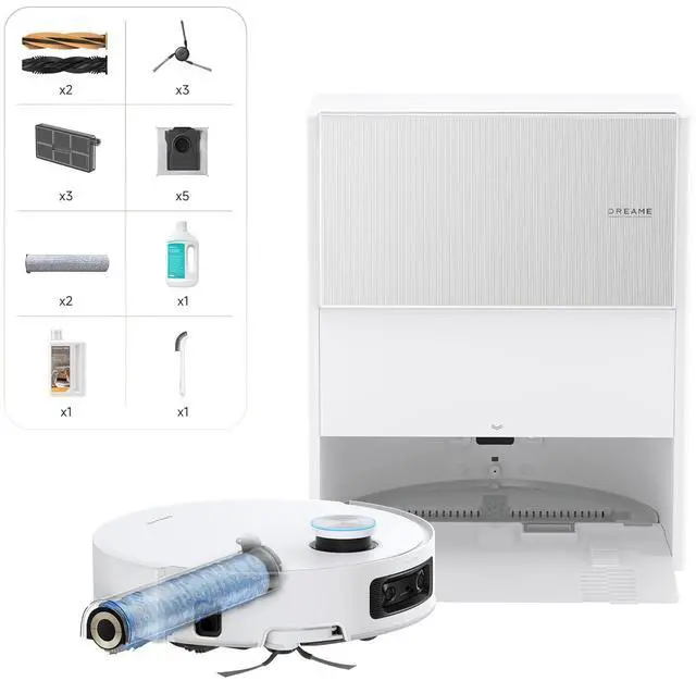 Main image of DREAME Aqua10 Ultra Roller Complete Robot Vacuum and Mop & 30,000Pa Suction, Self-Cleaning Dock & Extending Roller Mop, Heat-Washes & Dries, Carpet Protection, AI Camera & LiDAR Avoidance Tech
