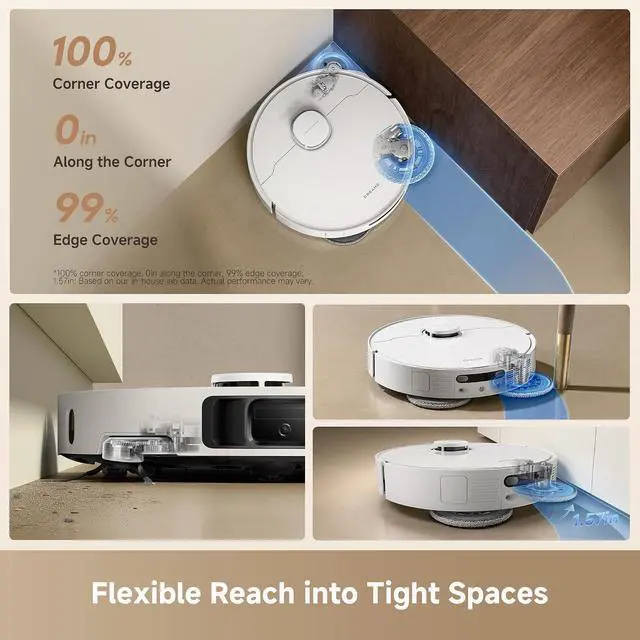 Alt view image 3 of 7 - DREAME L40 Ultra Gen 2 Robot Vacuum Cleaner (White) and Dust Bags (3pcs)
