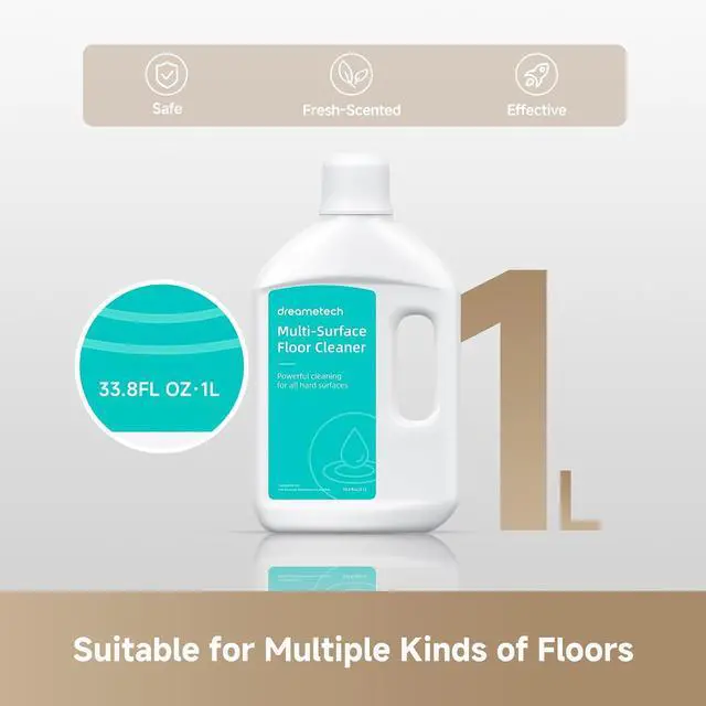 Alt view image 7 of 7 - DREAME L40 Ultra Gen 2 Robot Vacuum Cleaner (White) and Floor Cleaning Solution 1 Bottle of 33.81 fl Oz (1L)