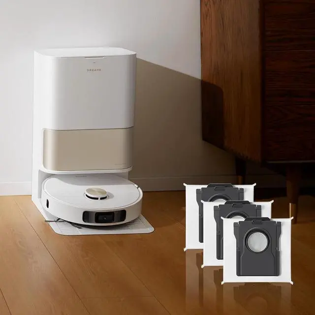 Alt view image 6 of 7 - DREAME L40s Ultra AE Robot Vacuum Cleaner (White) and Dust Bags (3pcs)