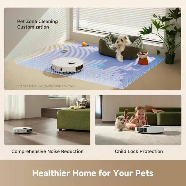 Alt view image 6 of 7 - DREAME L40 Ultra Gen 2 Robot Vacuum Cleaner (White) and Side Brush