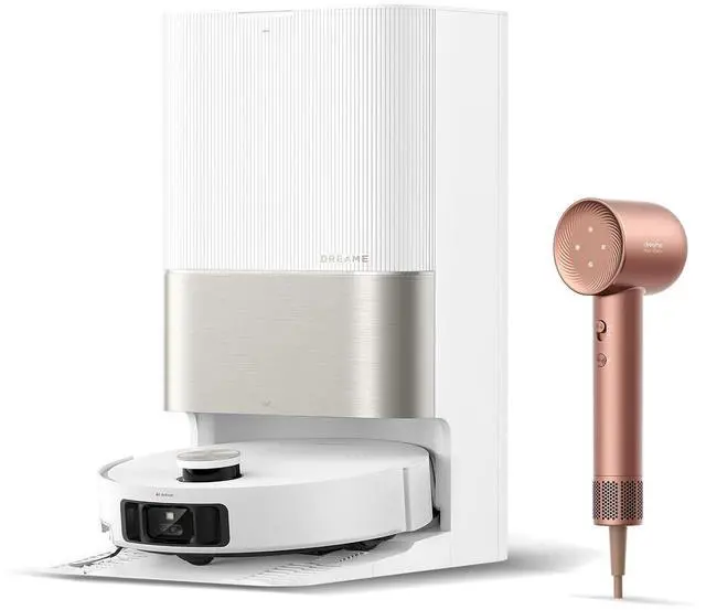 Main image of DREAME X50 Ultra White Robot Vacuum and Mop & Glory Combo High-Speed Hair Dryer