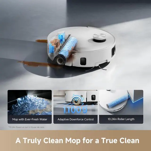 Alt view image 6 of 7 - dreame Aqua10 Roller Robot Vacuum & HyperStream Detangling DuoBrush *1