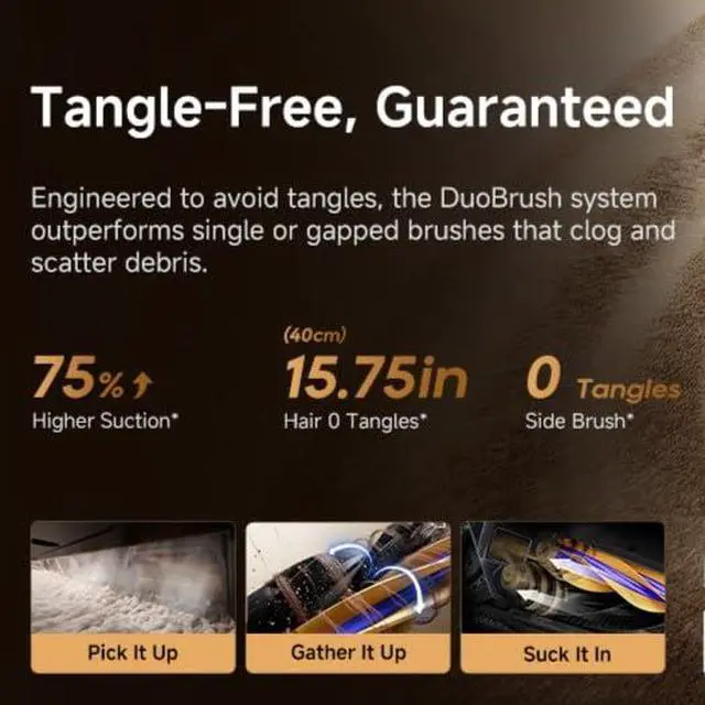 Alt view image 5 of 5 - DREAME X60 Max Ultra Complete Robot Vacuum and Mop & Detangling DuoBrush*1