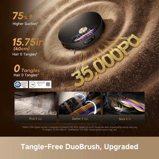 Alt view image 6 of 6 - DREAME X60 Max Ultra Complete Robot Vacuum and Mop & Side Brush*1