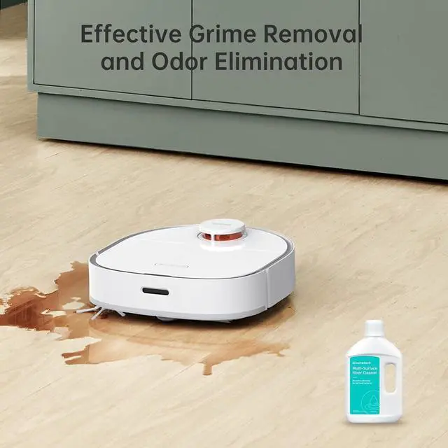 Alt view image 7 of 7 - DREAME L40s Ultra AE Robot Vacuum Cleaner (White) and Floor Cleaning Solution 1 Bottle of 33.81 fl Oz (1L)