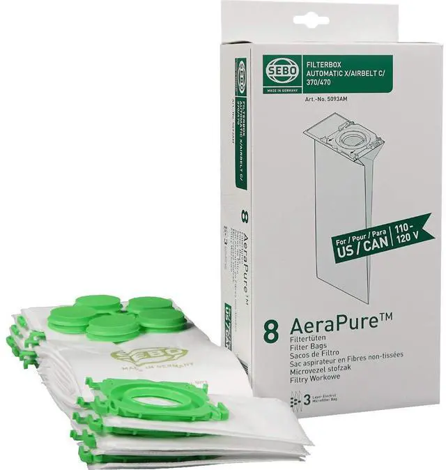 Main image of Sebo X/C/370 Upright Vacuum Cleaner Bags Part 5093AM