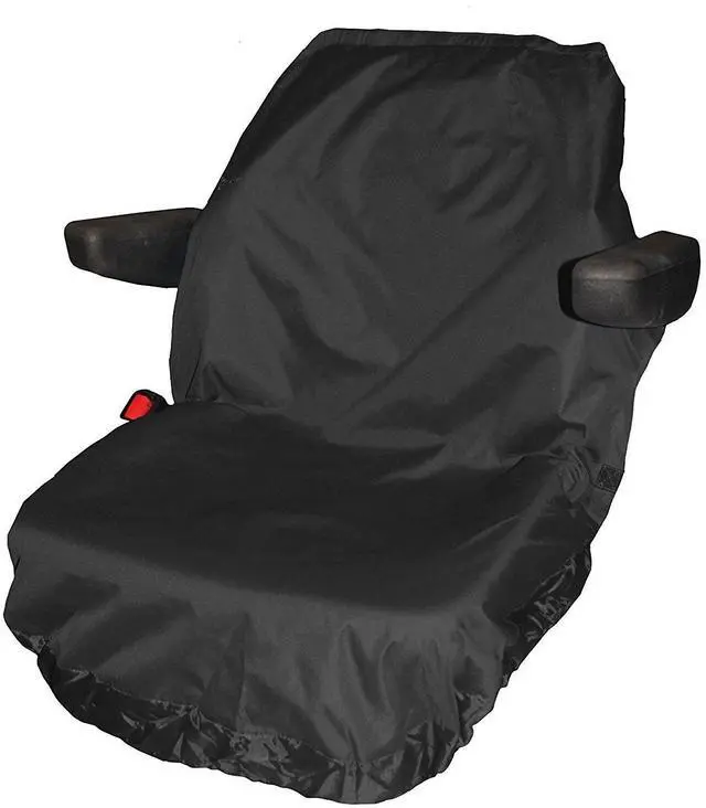 Main image of Town & Country Covers | Universal Tractor Seat Cover, Plant Hire Seat Cover, Standard & Large Size, Heavy Duty, Fast & Easy to Fit, Waterproof, Armrest & Headrest Slots (Black, Large)