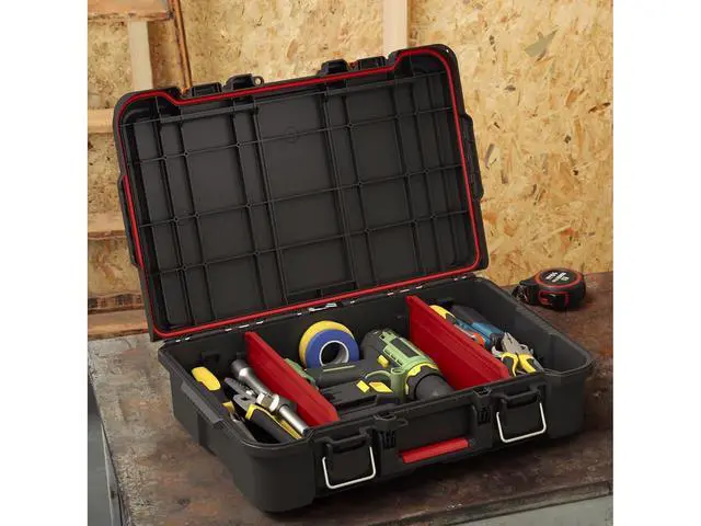 Alt view image 2 of 6 - Keter Stack & Roll Heavy Duty DIY Power Tool Storage Case (253382)