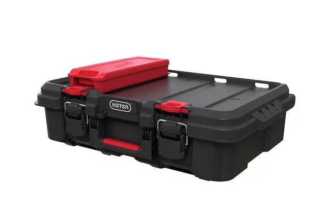 Alt view image 5 of 6 - Keter Stack & Roll Heavy Duty DIY Power Tool Storage Case (253382)