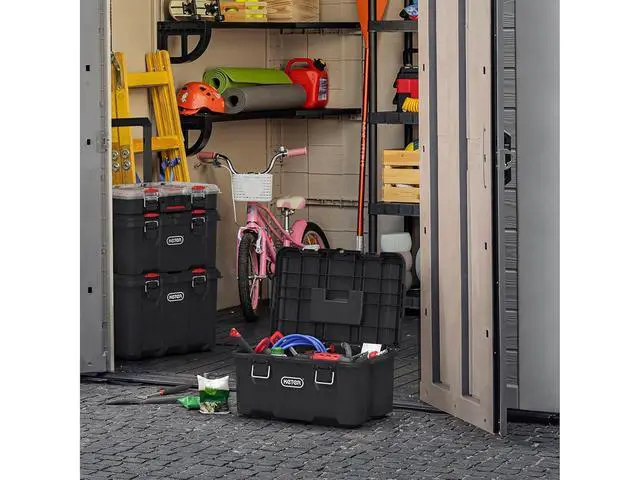 Alt view image 2 of 7 - Keter Stack n' Roll Modular DIY Toolbox, Stackable, Lightweight, Durable, Water Resistant, Black