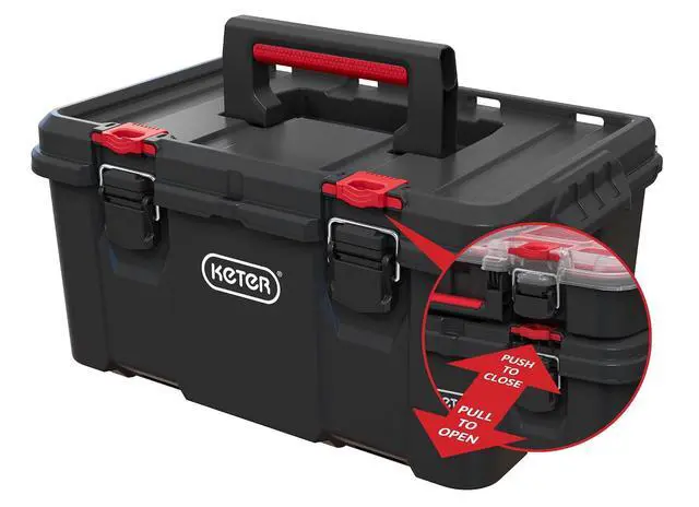 Alt view image 4 of 7 - Keter Stack n' Roll Modular DIY Toolbox, Stackable, Lightweight, Durable, Water Resistant, Black