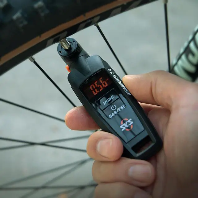 Alt view image 5 of 6 - SKS Germany Airchecker Digital Pressure Gauge for Presta or Schrader | bike-pumps