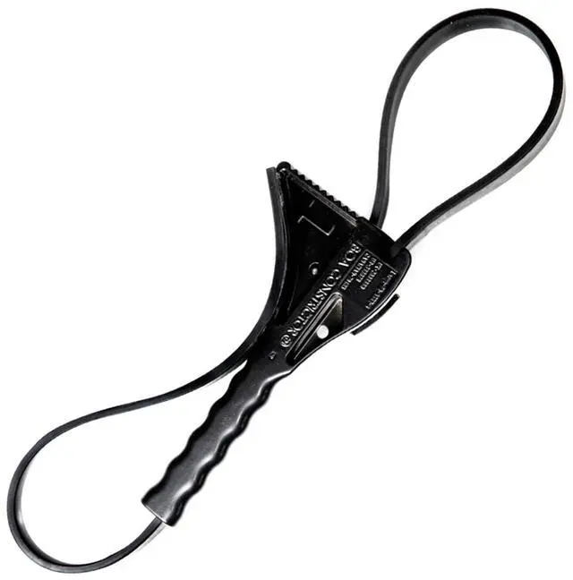 Main image of Boa BO13010 Constrictor Strap Wrench with 12" Body and 39" Strap, Black Powder Finish