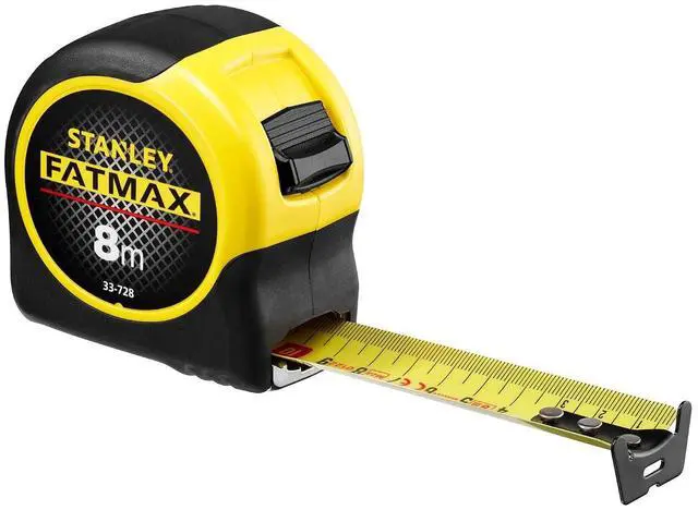 Main image of STANLEY Tape Measure Blade Armor 8 M Metric Shock Resistant with Mylar Coating and Cushion Grip 0-33-728