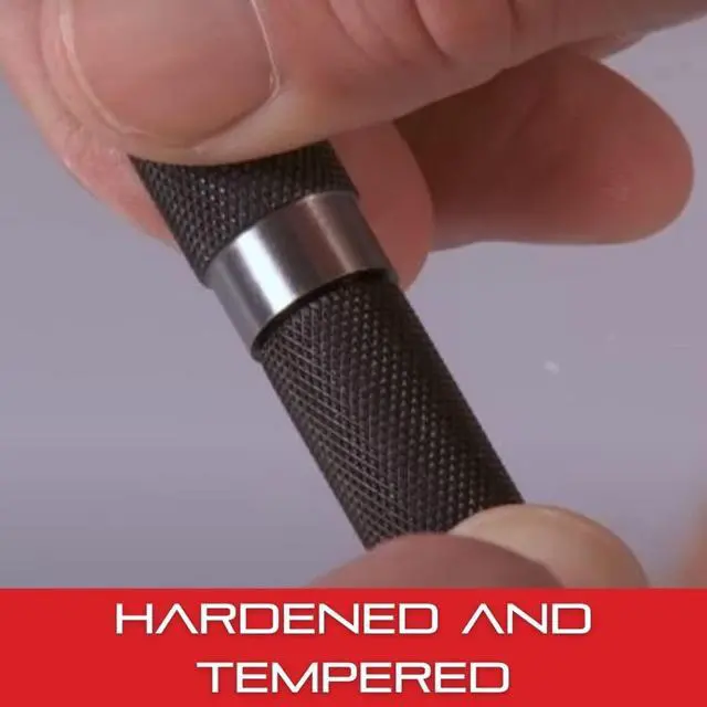 Alt view image 4 of 7 - Starrett Steel Center Punch with Round Shank and Knurled Finger Grip - Hardened and Tempered Steel, 0-4" Length, 1/16, 5/64, 3/32, 1/8, 5/32 Diameter Tapered - 5 Pieces - S117PC