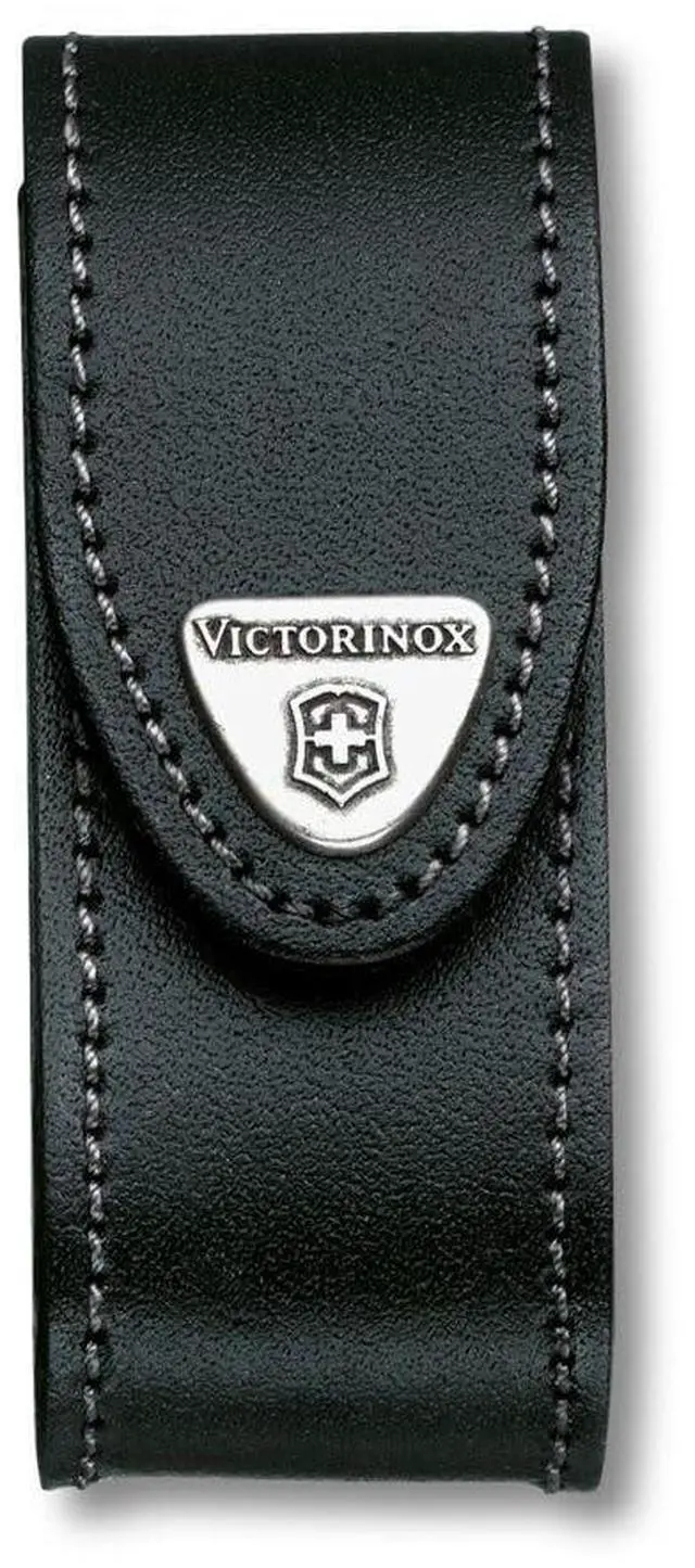 Main image of Victorinox Leather Pouch for Swiss Army Pocket Knives, 3,5cm x 10cm, Black