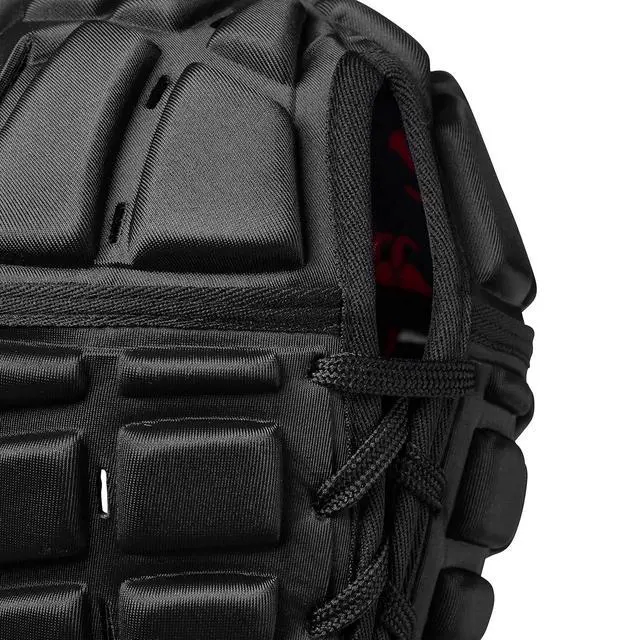 Alt view image 5 of 6 - Canterbury Unisex Raze Rugby Headguard | Scrum Cap, Full Coverage | Soft-Edged Chin Strap | Designed Holes Aid Ventilation | Foam Padding Headguard, Blue, XXS