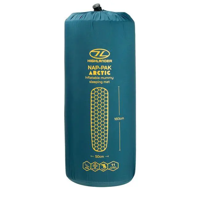 Alt view image 5 of 7 - Nap Pak Arctic R11 Inflating Sleeping Mat All Year 4 Season Winter Camping Mat R Value 11 Insulated Mummy Sleeping Pad 10cm Thick, Lightweight 600g, Compact Cold Weather Backpacking Use.