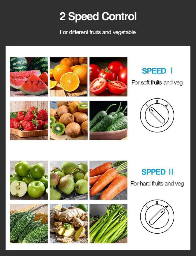 Alt view image 4 of 7 - Qcen 500W Juicer Machine Black and Electric Citrus Juicer Squeezer Bundle