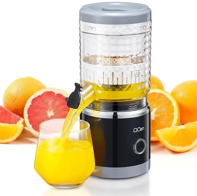 Main image of Citrus Juicer Machine, Automatic Orange Juicer Squeezer, High Juice Yield, Ease to Use and Clean, Electric Fruits Juicer with Cleaning Brush for Orange, Lemon, Grapefruit(Black)