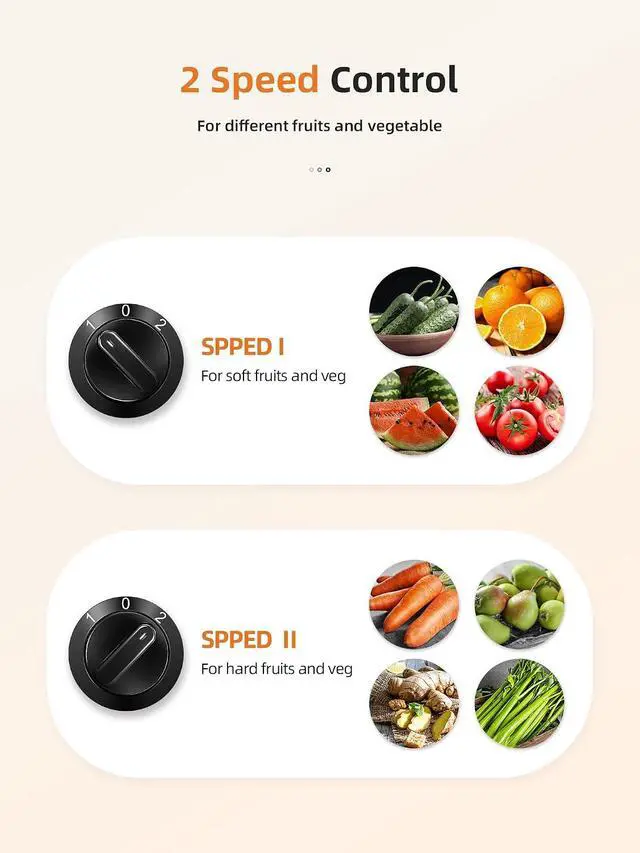 Alt view image 2 of 6 - 500W Centrifugal Juicer with 3" Feed Chute, BPA-Free Black